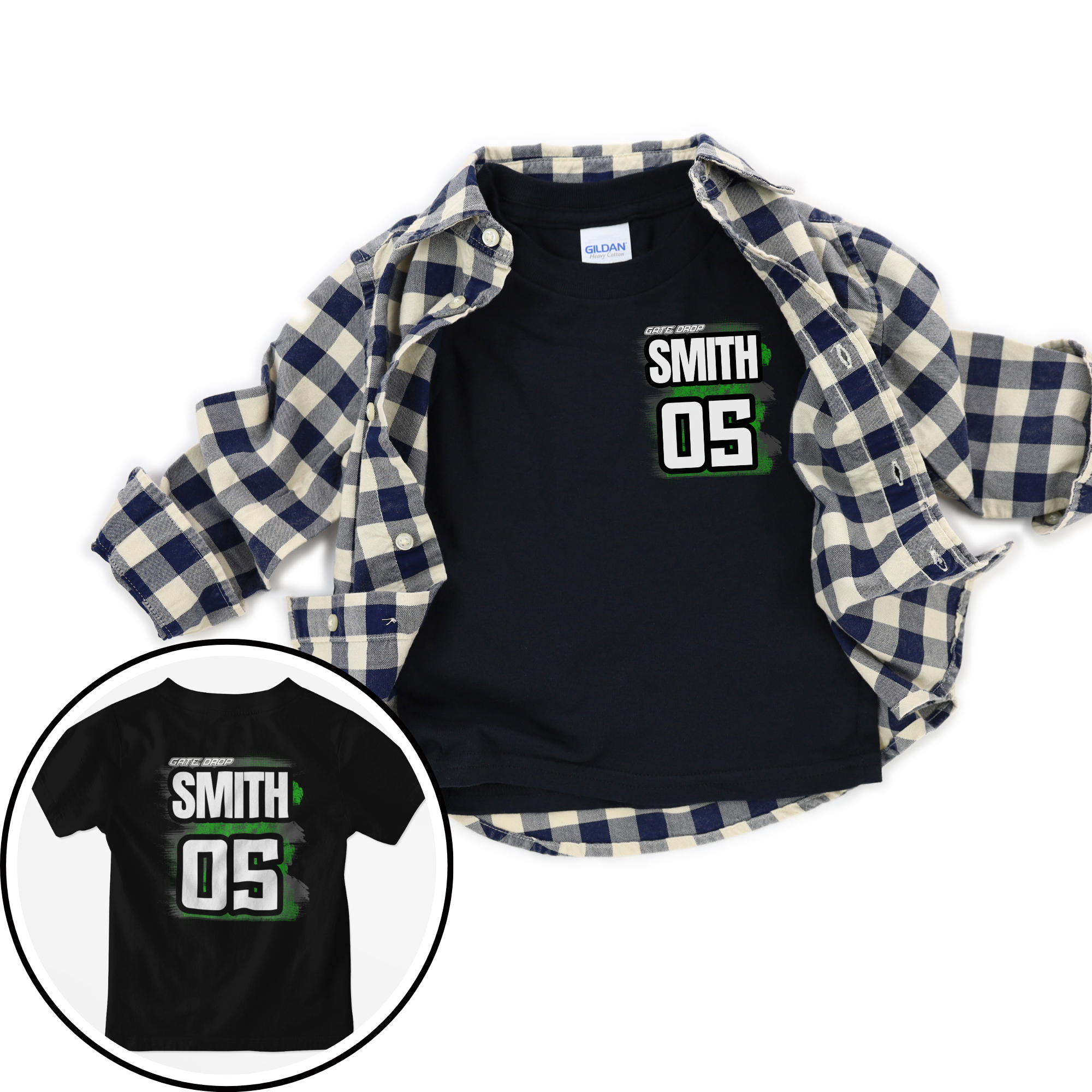 Gate Drop Custom Dirt bike Kid Personalized Race Youth T Shirt