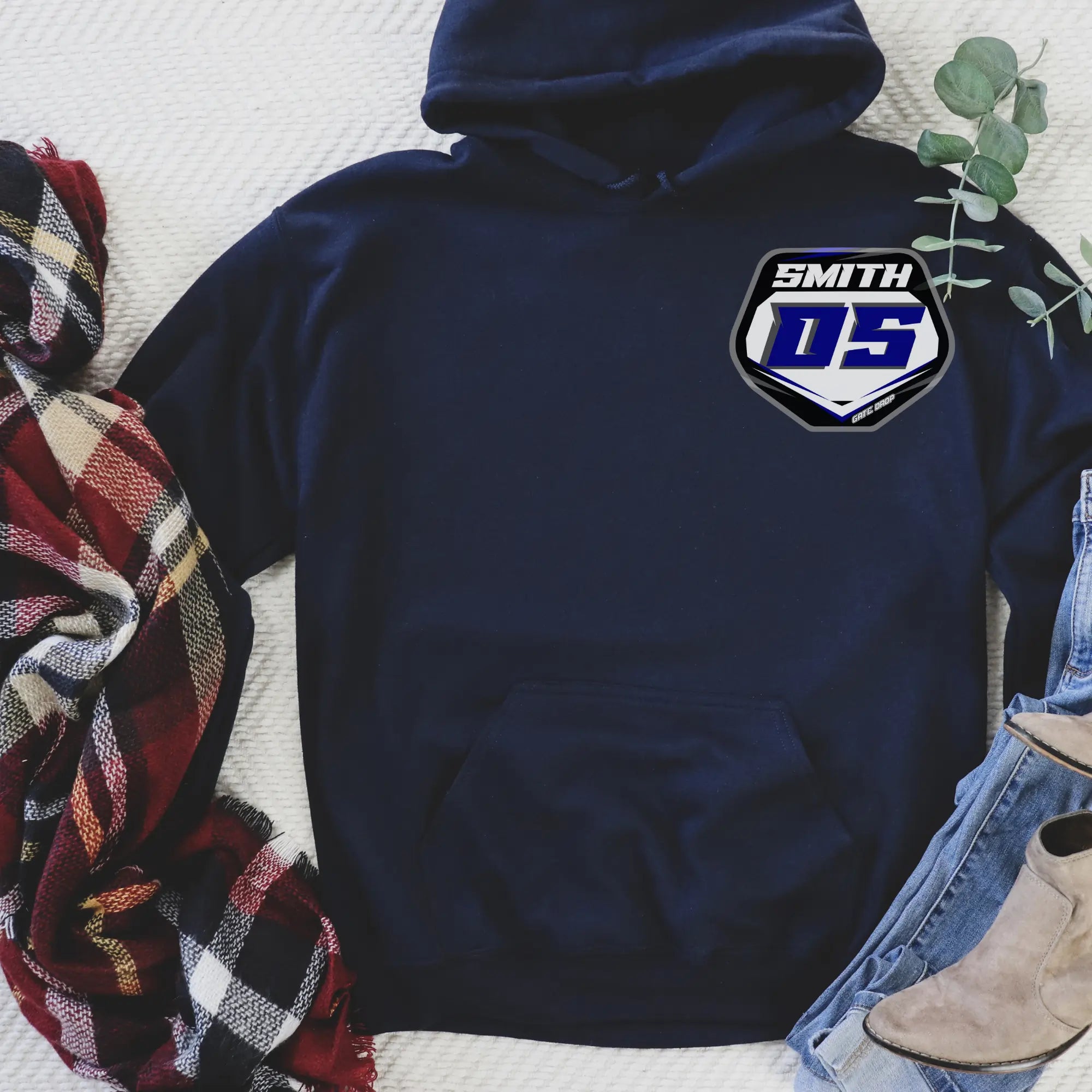 Custom Moto Front Back Hoodie