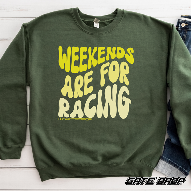 Weekends Are For Racing Motocross Adult Sweatshirt