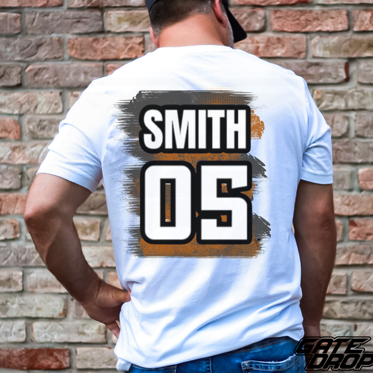 Personalized Adult Motocross Back Print Racing Shirt