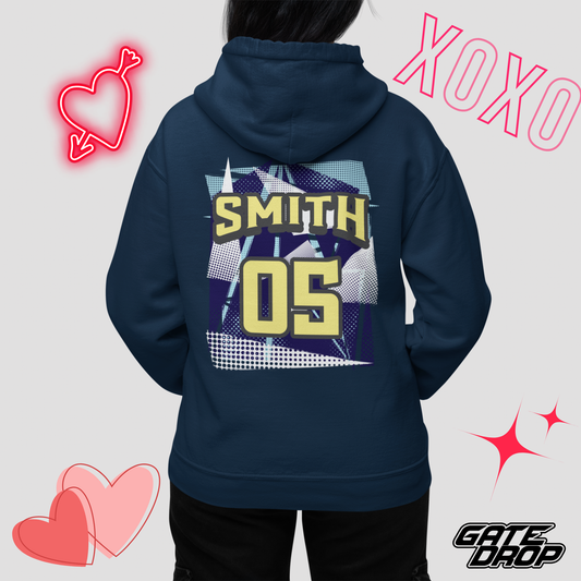 Motocross race sweater personalized with name and number in back Race day custom sweatshirt mx rider Moto Mom Moto Dad birthday gift