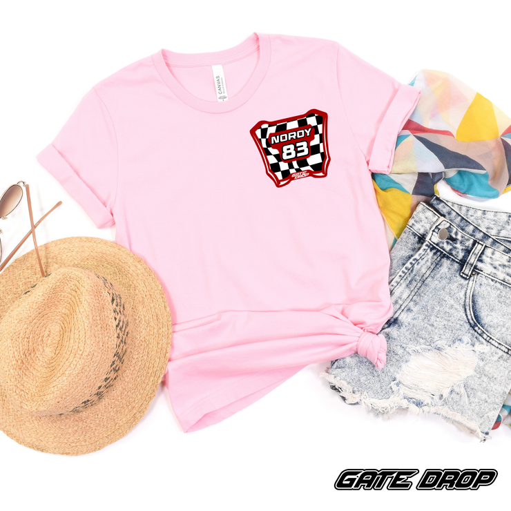 Gate Drop Checkered MX Plate Custom Name and Number T shirt.
