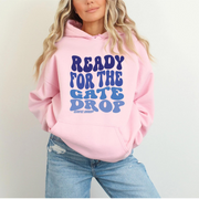 Ready For The Gate Drop Motocross Blue Print Hoodie