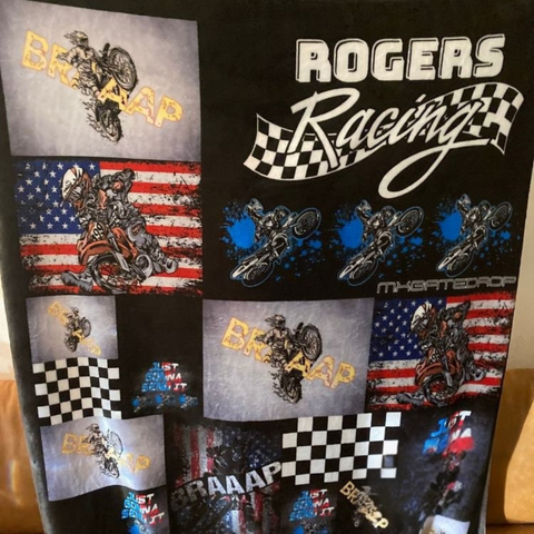 Custom Motocross Dirt Bike Blanket