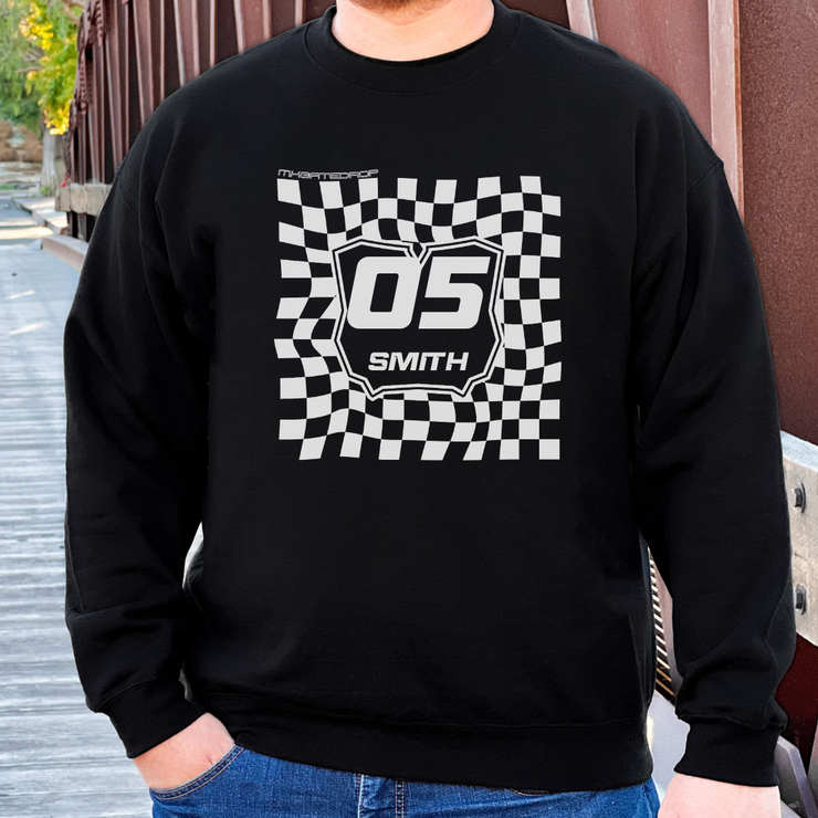 Gate Drop Personalized Checkered Plate Adult Sweatshirt