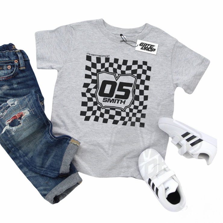 Gate Drop Personalized Checkered Plate Youth Shirt