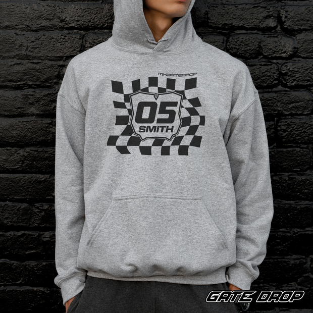 Custom Wavy Checkered Hoodie