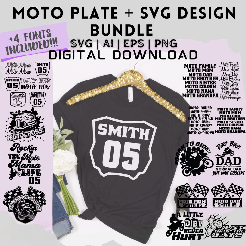 Gate Drop Motocross Plate and design digital bundle