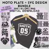 Gate Drop Motocross Plate and design digital bundle