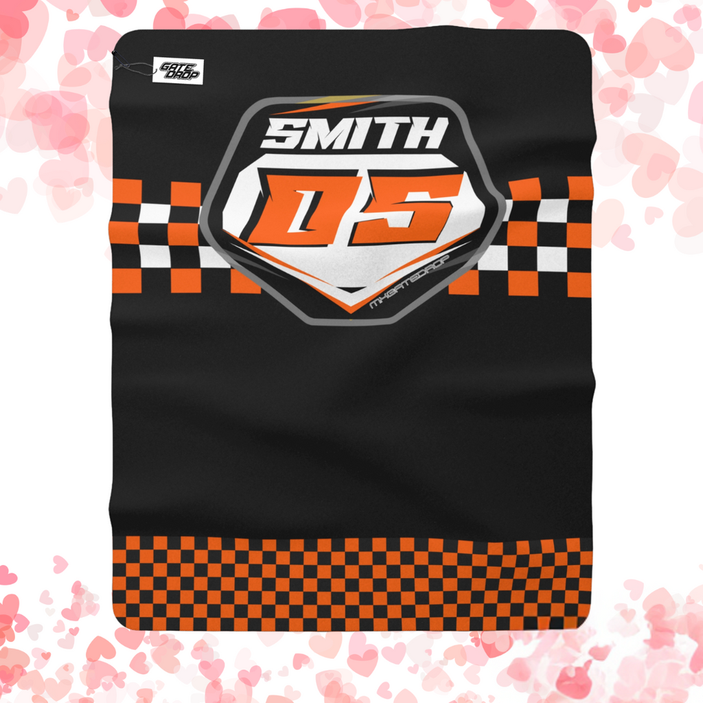 Motocross Plate Sherpa Blanket