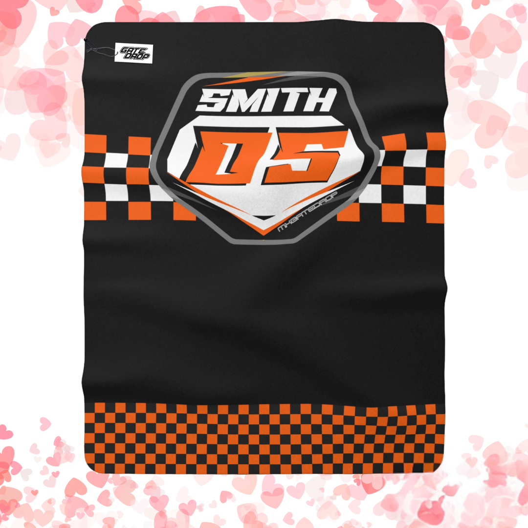 Gate Drop Motocross Plate Sherpa Blanket