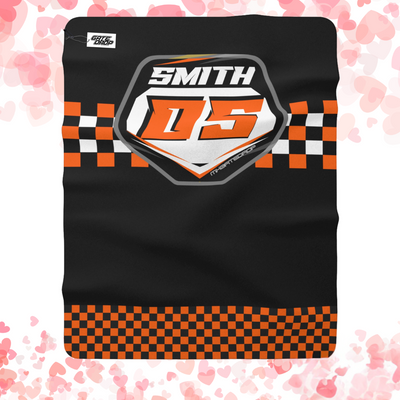 Motocross Plate Sherpa Blanket