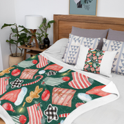 Dirt Bike Throw Velvety Christmas Tree Blanket | Motocross Christmas CHRISTMAS Blanket |  Dirt bike Blanket | Motocross gifts Throw holiday