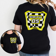 Gate Drop Checkered MX Plate Custom Name and Number T shirt.