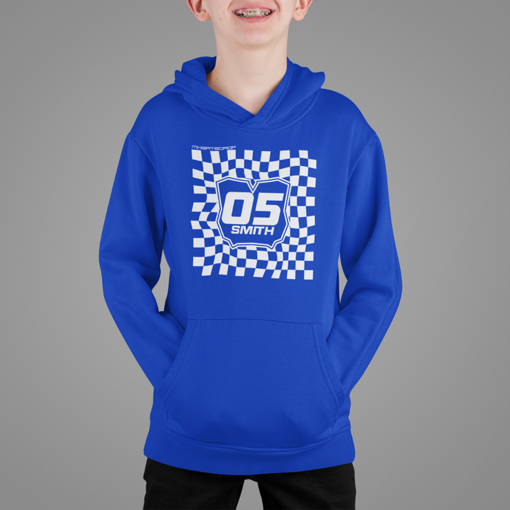 Gate Drop Personalized Checkered Youth Hoodie