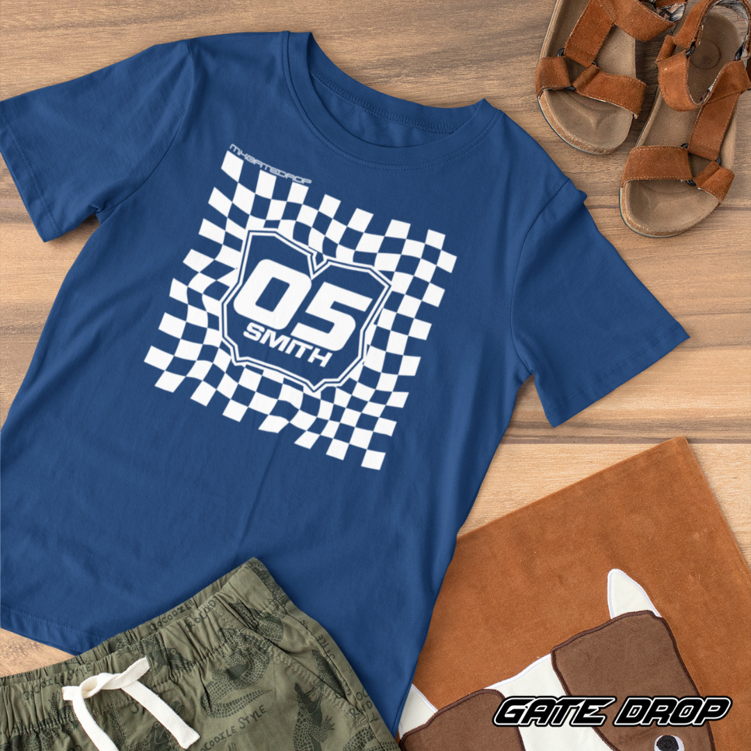 Gate Drop Personalized Checkered Plate Youth Shirt
