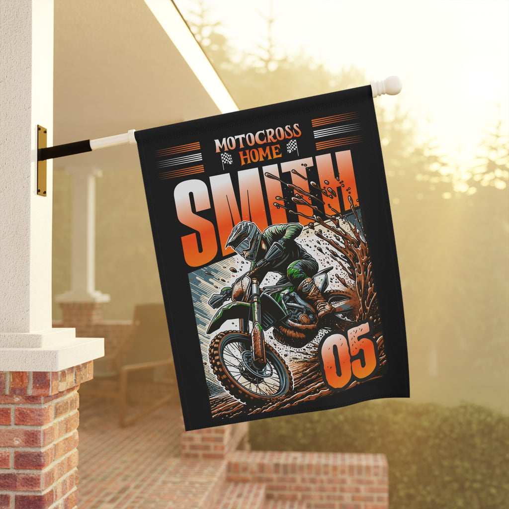 Personalized Motocross Garden and house Banner