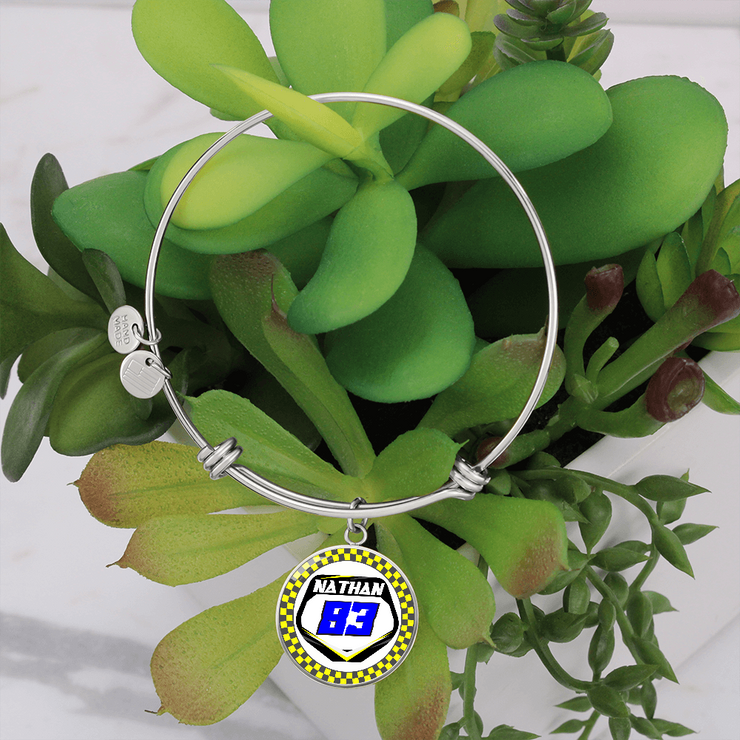 Custom moto bracelet and charm for moto mom girlfriend grandma and pit crew