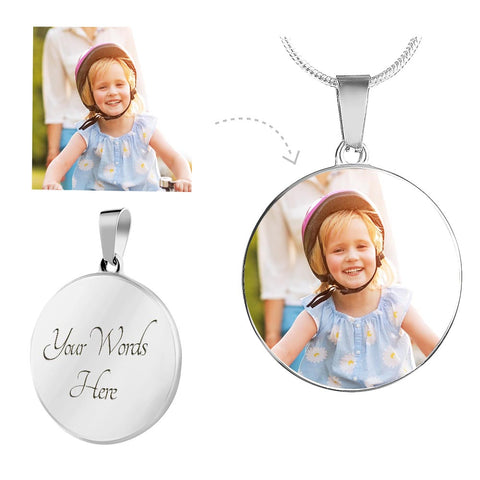 Custom Moto Photo Necklace