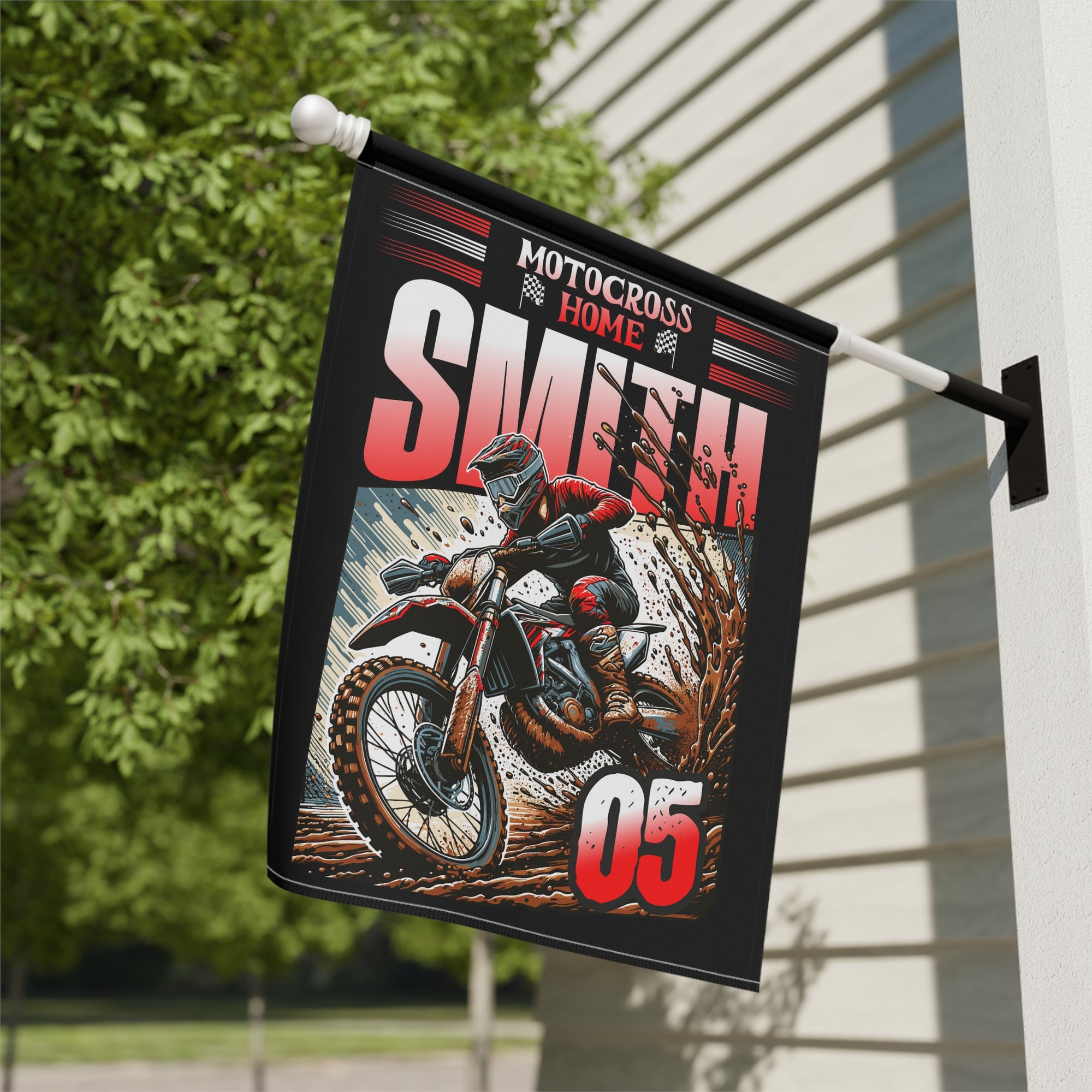 Personalized Motocross Garden and house Banner