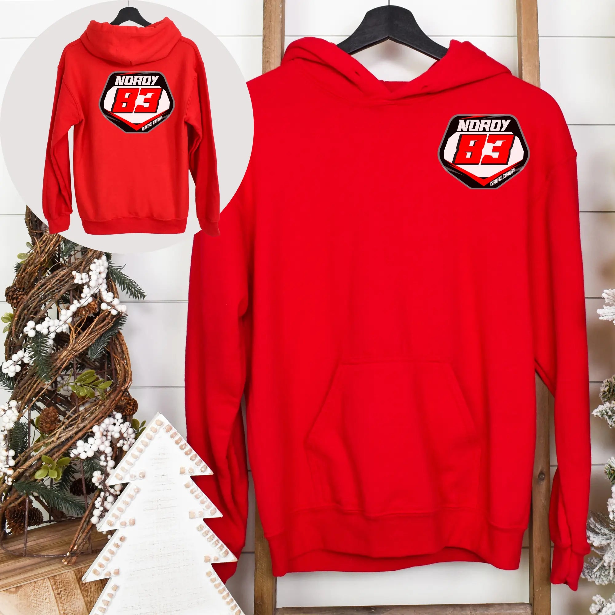 Custom Moto Front Back Hoodie