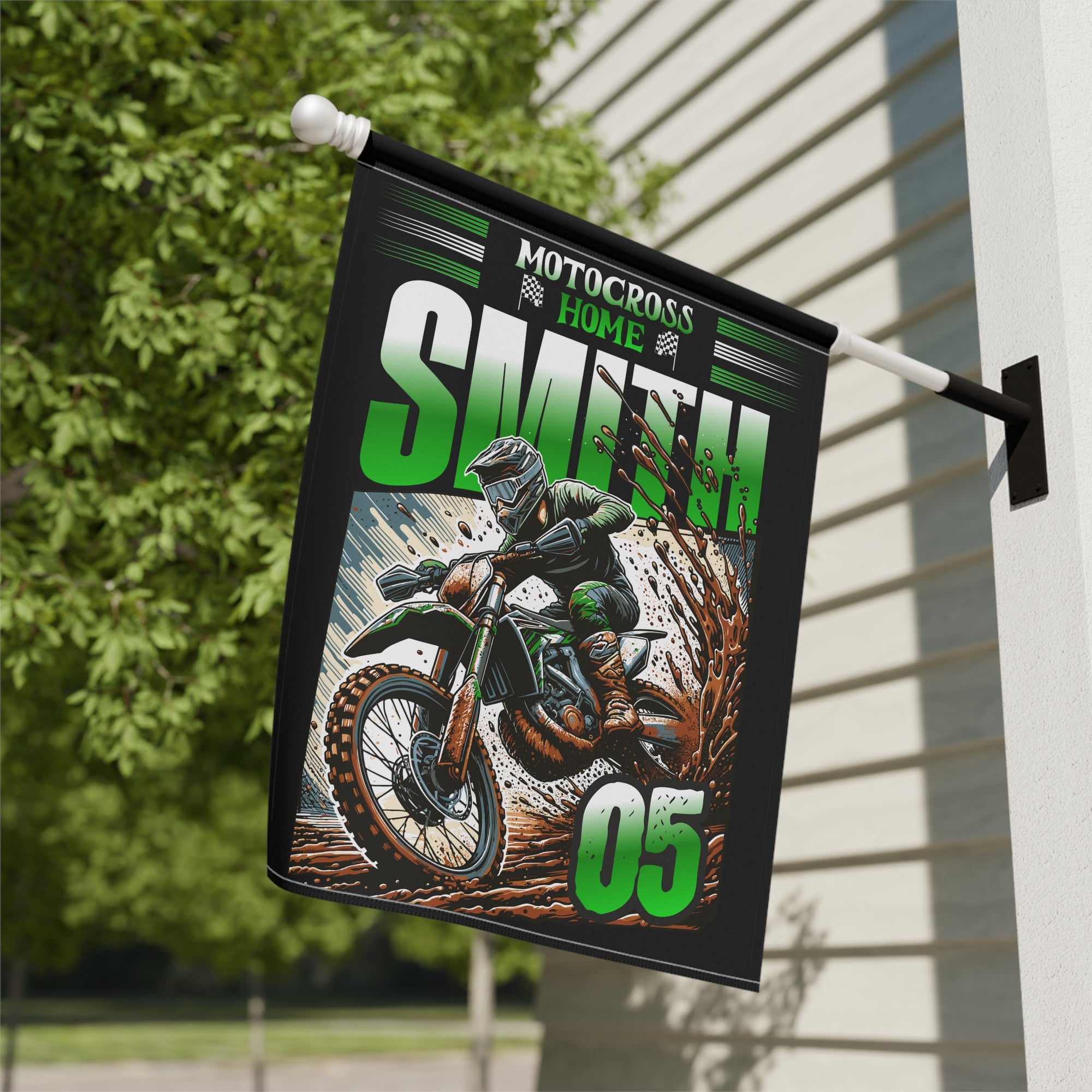 Personalized Motocross Garden and house Banner