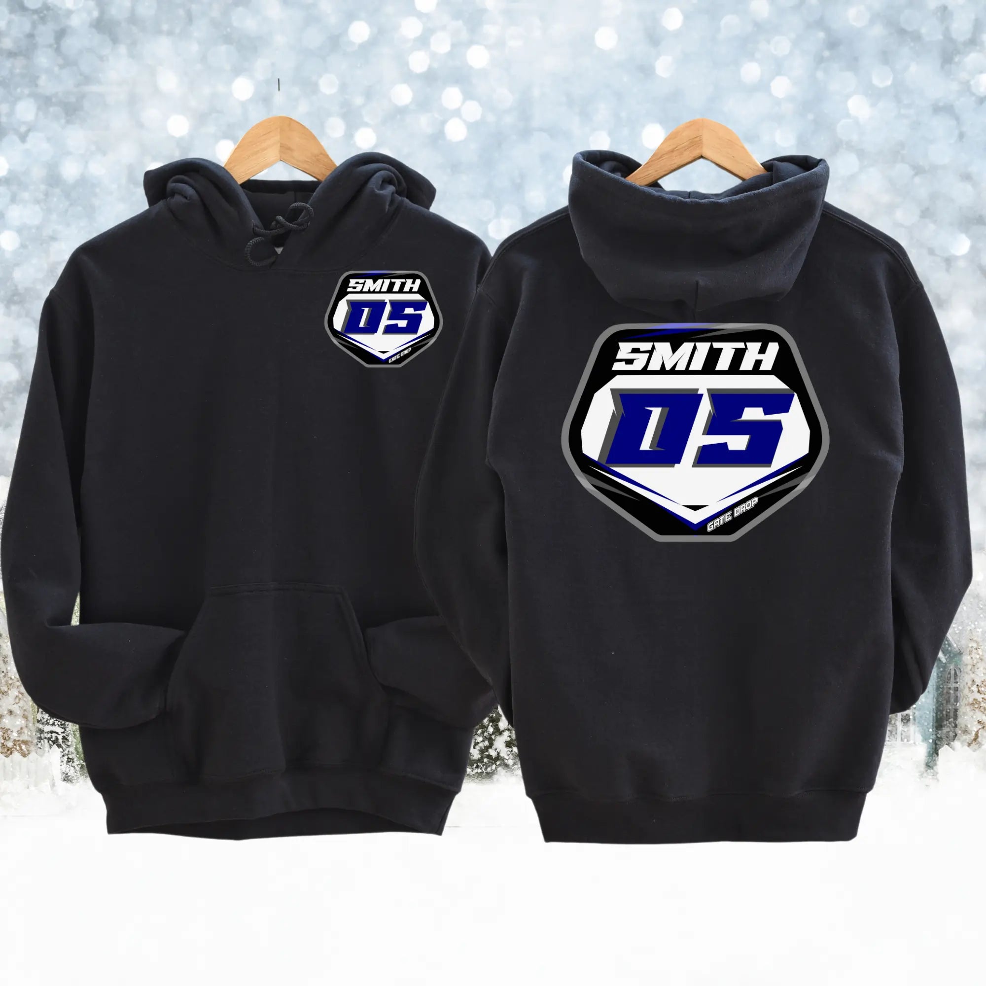 Custom Moto Front Back Hoodie