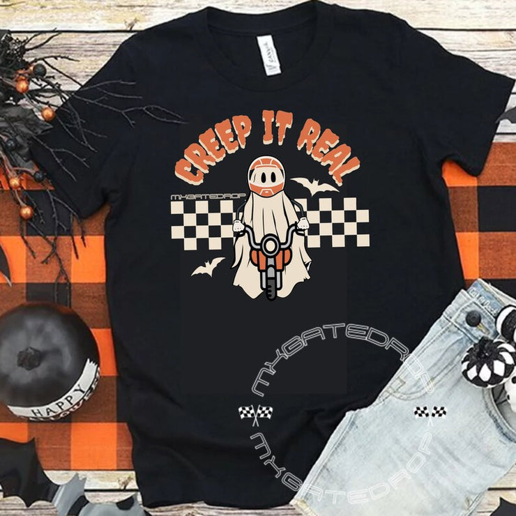 Motocross Creep it Real Halloween Youth Shirt