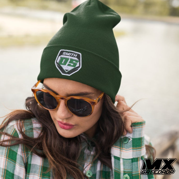 Gate Drop Custom Name and Number Plate Beanie