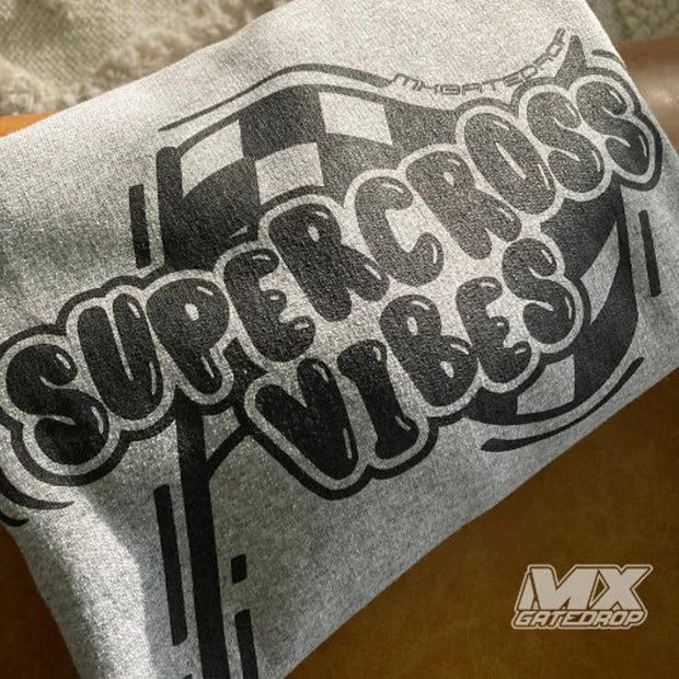 Retro Checkered Flag Supercross Vibes Sweater