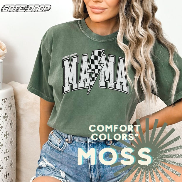 Bolt MAMA Checkered shirt - Retro Mama Comfort Colors®