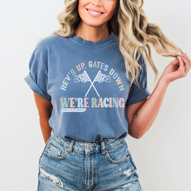 Rev's Up, We're Racing Moto Mom Shirt -  Comfort Colors®