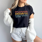 It's Race Day Y'All Checkered Motocross Adult Shirt - Comfort Colors®