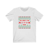 Oh, What Fun It Is to Ride Christmas Family-themed Motocross Tee-Shirt | Adult Unisex Dirt Bike Short Sleeve Tee | Holiday family shirt