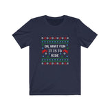 Oh, What Fun It Is to Ride Christmas Family-themed Motocross Tee-Shirt | Adult Unisex Dirt Bike Short Sleeve Tee | Holiday family shirt