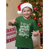 Braapin' Around the Christmas Tree Youth Short Sleeve Tee, Motocross Kids Family Shirt