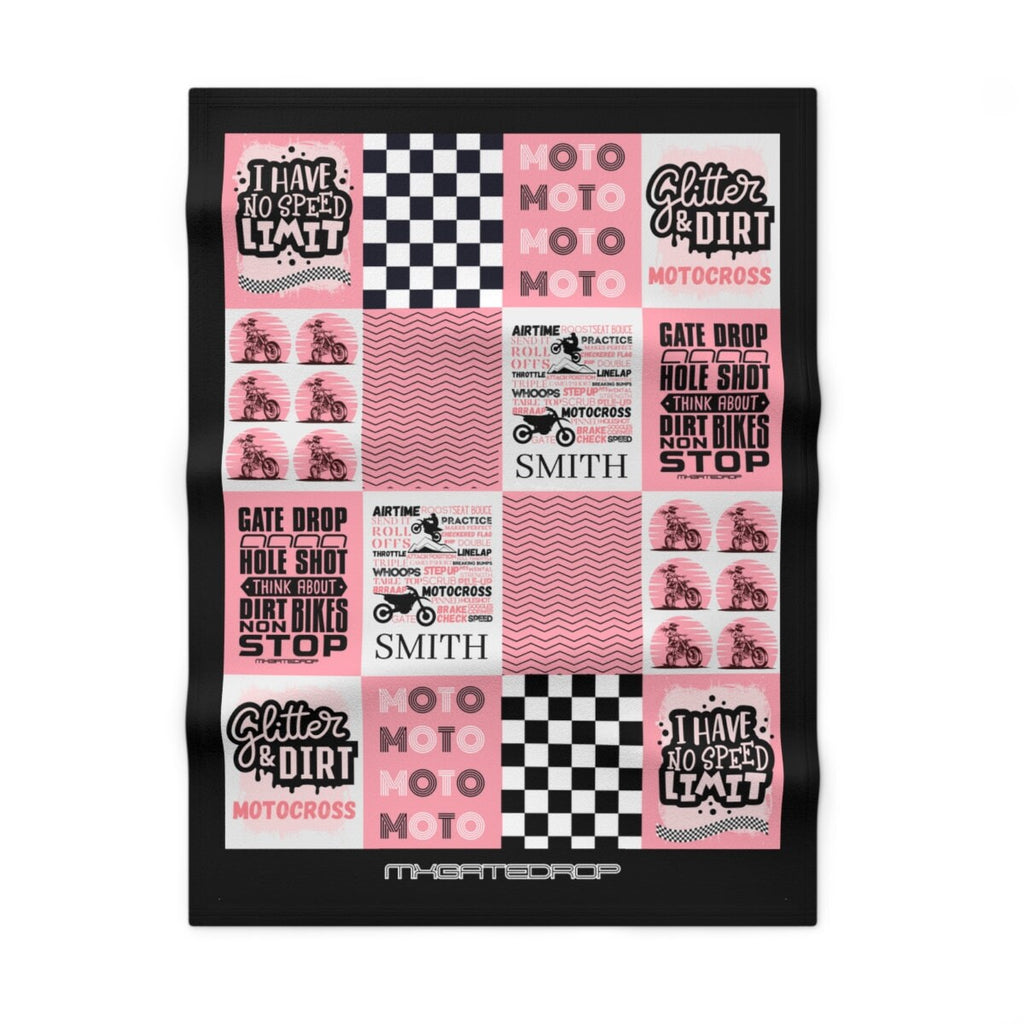Personalized Motocross Baby Blanket | Dirtbike Baby Shower Gift | Patchwork Baby Blanket | Custom Motocross Newborn Gift | Motocross Nursery