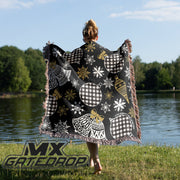 Motocross Ornament Christmas Blanket| Christmas Ornament Woven Blanket Throw| Christmas Decor Dirt bike throw| Moto Mom Racing family throw