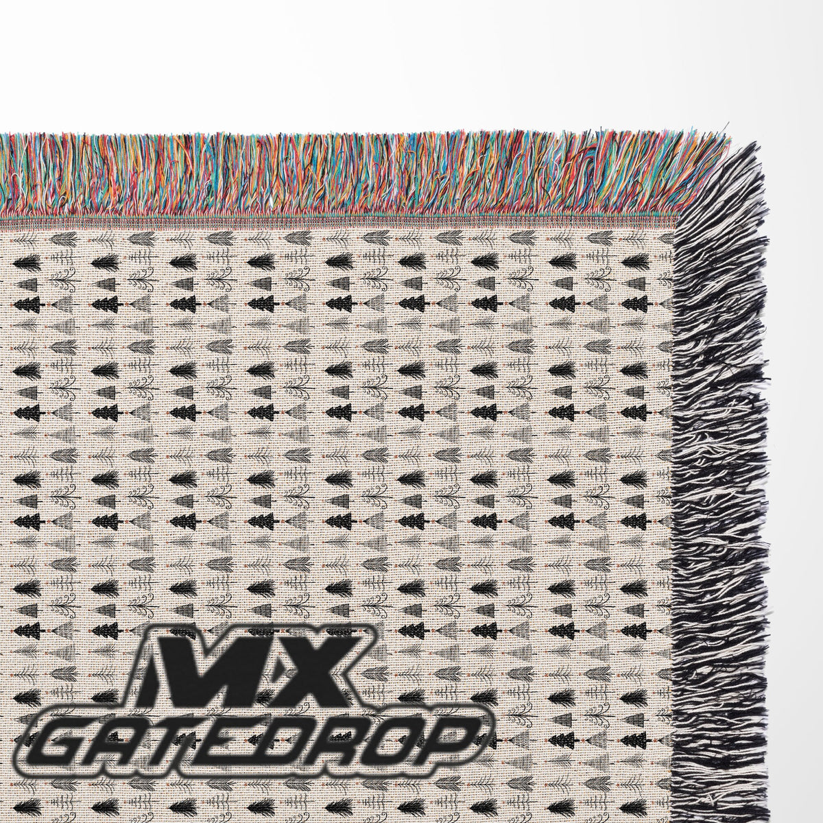 Motocross Christmas Tree Blanket| Christmas Trees Woven Blanket Throw| Christmas Decor Dirt bike throw| Moto Mom Racing family throw