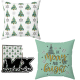 Motocross Christmas Decor Pillow cases| Dirt bike family christmas Pillow covers Combination| Matching Holiday Pillow Cover 18x18