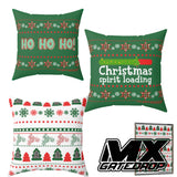 Motocross Christmas Decor Pillow cases| Dirt bike family christmas Pillow covers Combination| Matching Holiday Pillow Cover 18x18