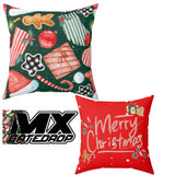 Motocross Christmas Decor Pillow cases| Dirt bike family christmas Pillow covers Combination| Matching Holiday Pillow Cover 18x18