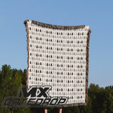 Motocross Christmas Tree Blanket| Christmas Trees Woven Blanket Throw| Christmas Decor Dirt bike throw| Moto Mom Racing family throw