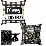 Motocross Christmas Decor Pillow cases| Dirt bike family christmas Pillow covers Combination| Matching Holiday Pillow Cover 18x18