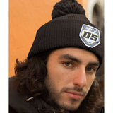 Custom Embroidered Pom Pom Motocross Plate Beanie | Personalized dirt bike Beanie | Motocross Plate POM POM| Embroidered Racer Beanie