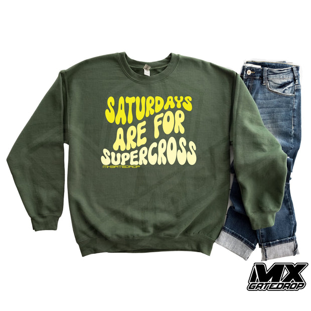 Saturdays are for Supercross Sweater for Moto Moms