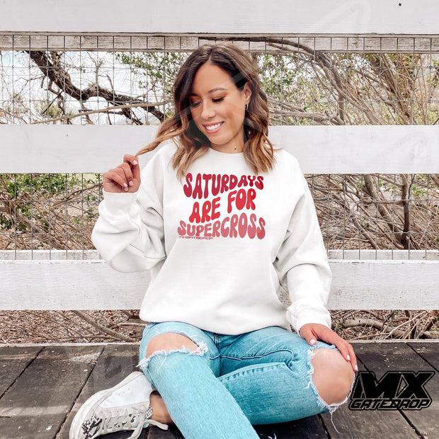 Saturdays are for Supercross Sweater for Moto Moms