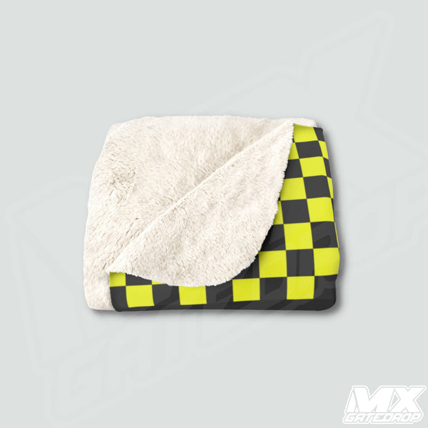 Motocross number plate sherpa blanket Premium MX Racing Name and Number Plate Blanket Custom Dirt bike sherpa blanket | Personalized gifts