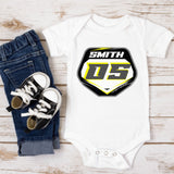 Motocross Personalized Onesies® brand by Gerber | Motocross Organic baby bodysuit | Dirt bike Motocross baby shower gift |