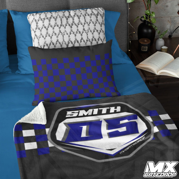 Sherpa Motocross Blanket Name and Number Plate | Premium Custom Dirt bike blanket | Personalized Motocross Blanket | Personalized Sherpa